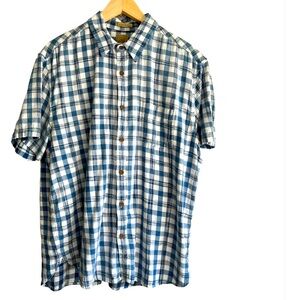 LUCKY BRAND Plaid  California Fit Size LARGE 100% Cotton EUC